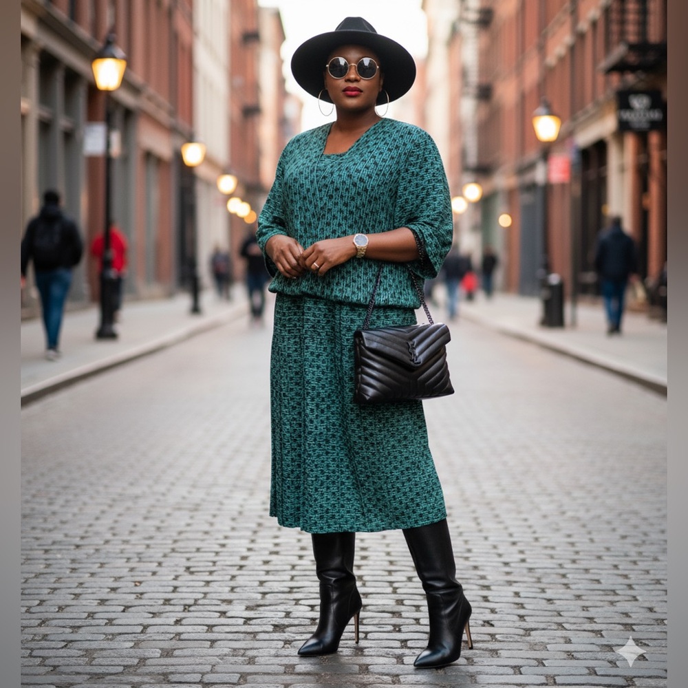 *PLUS SIZE* VINTAGE STATEMENT DRESS